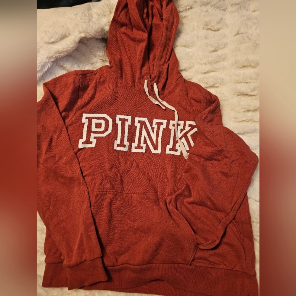 burnt orange PINK hoodie
